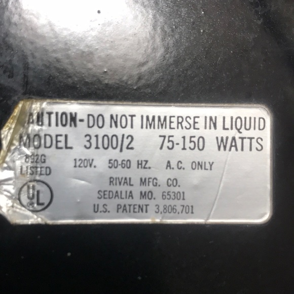 Vintage Rival Crock Pot Slow Cooker Model 3100 - Picture 7 of 7